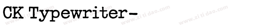 CK Typewriter字体转换